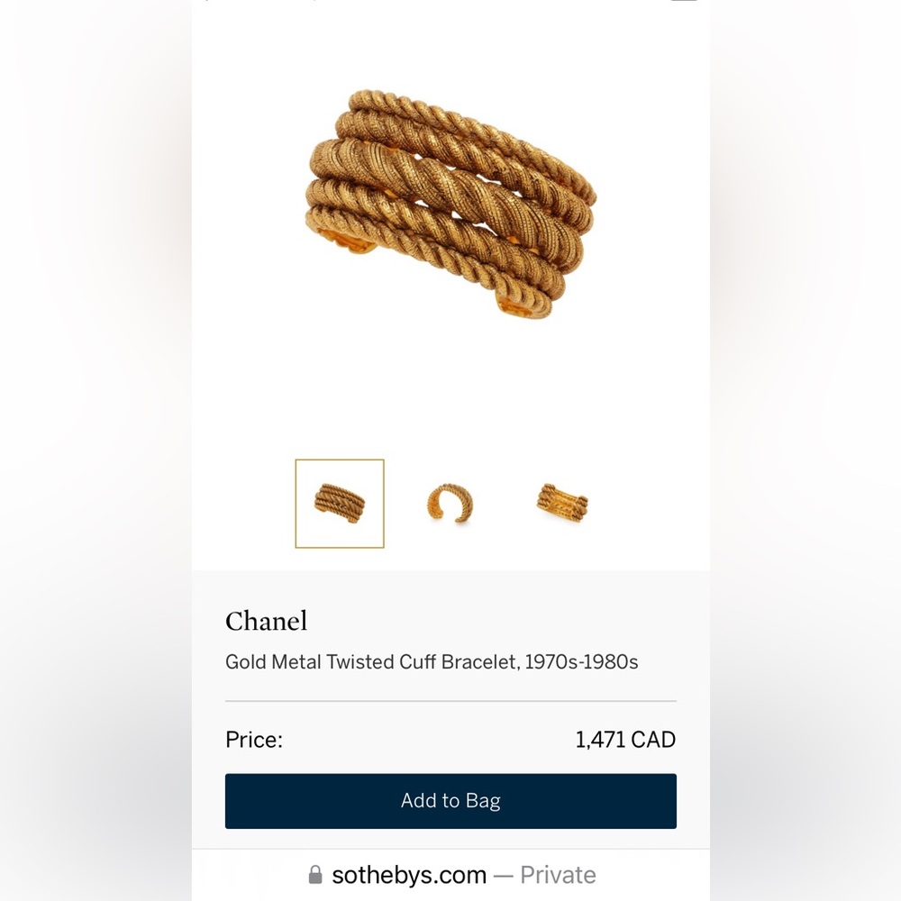 Chanel Authentic gold color twisted bracelet - Picture 12 of 13